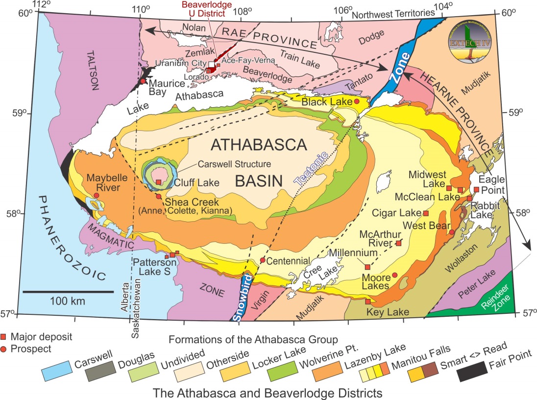 Athabasca Basin DigiGeoData   Athabasca Basin Geology Map 